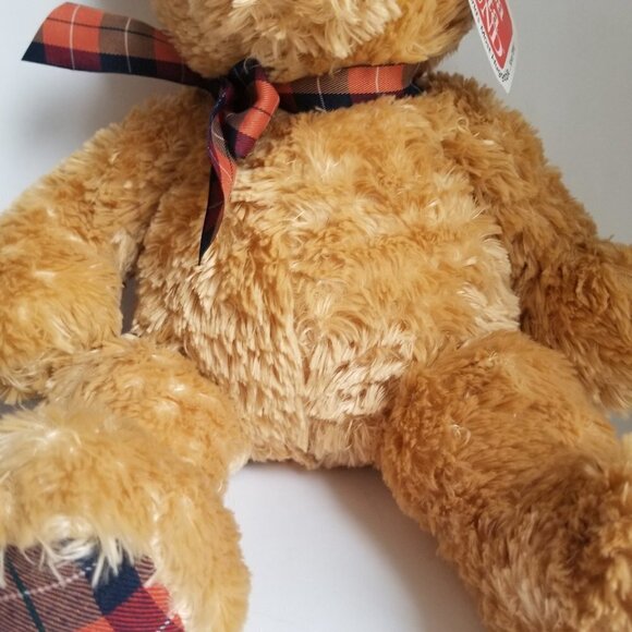 Gund Teddy Bear with Tag 17" Plush "My Name is Plaid" Soft Tan - Picture 6 of 12